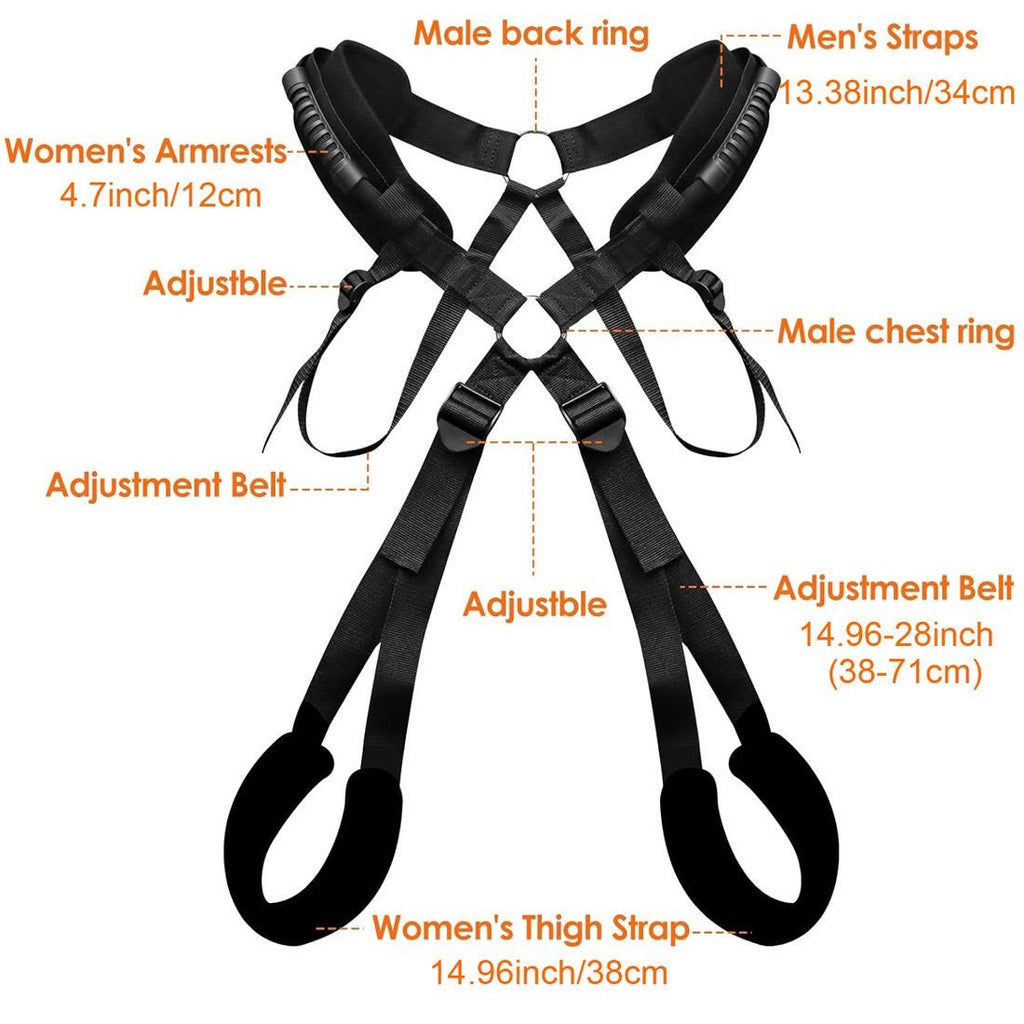 Adjustable Plush Bondage Swing Strap for Couples Intimate Play CrimsonWhip