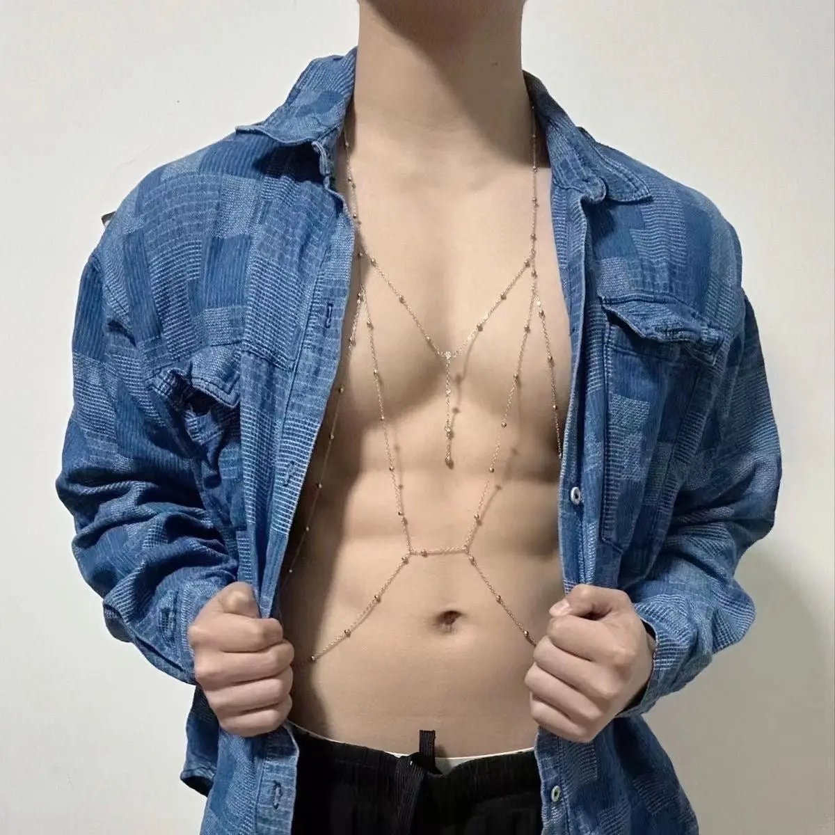 Bad Boy Body Chain for Men – Athletic Chest Chain Jewelry - CrimsonWhip