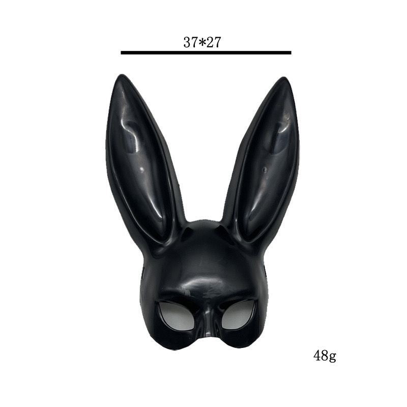 Halloween Bunny Mask – Half - Face Cosplay Party Accessory - CrimsonWhip
