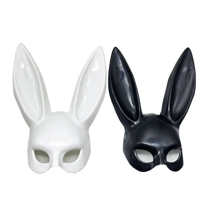 Halloween Bunny Mask – Half - Face Cosplay Party Accessory - CrimsonWhip