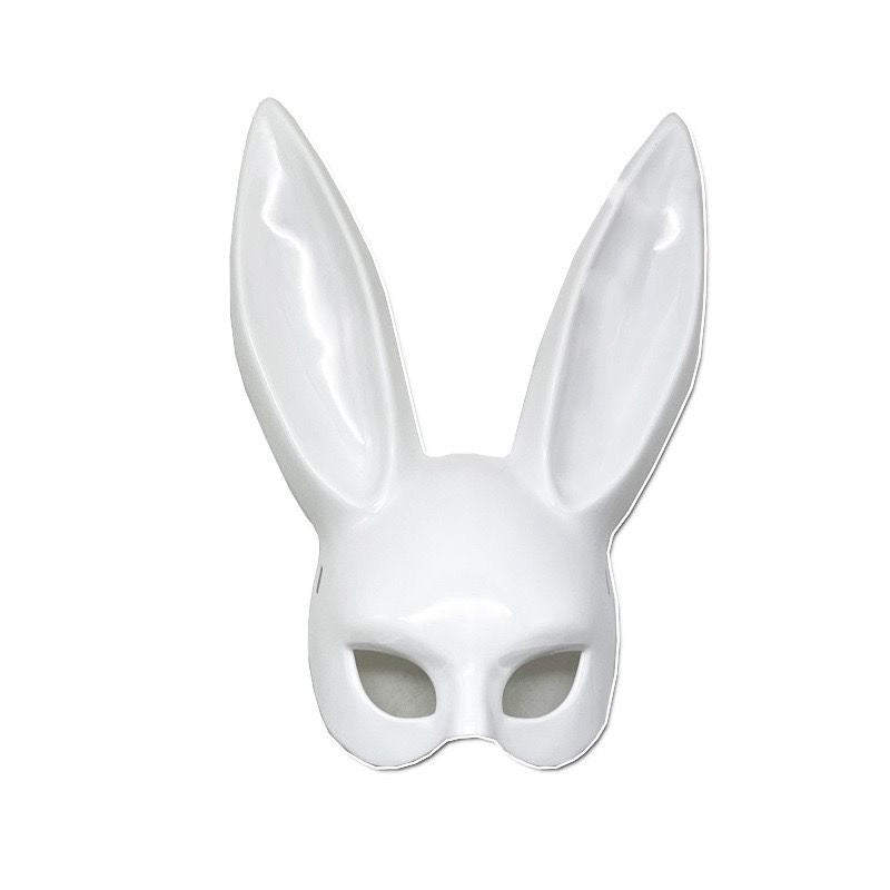 Halloween Bunny Mask – Half - Face Cosplay Party Accessory - CrimsonWhip