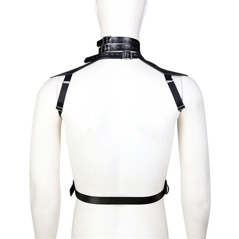 Punk Harness Belt for Men – Adjustable Alloy Chain Chest & Waist Strap - CrimsonWhip