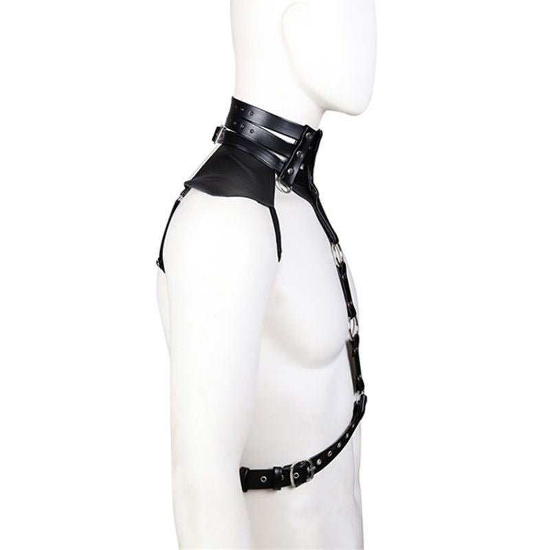Punk Harness Belt for Men – Adjustable Alloy Chain Chest & Waist Strap - CrimsonWhip